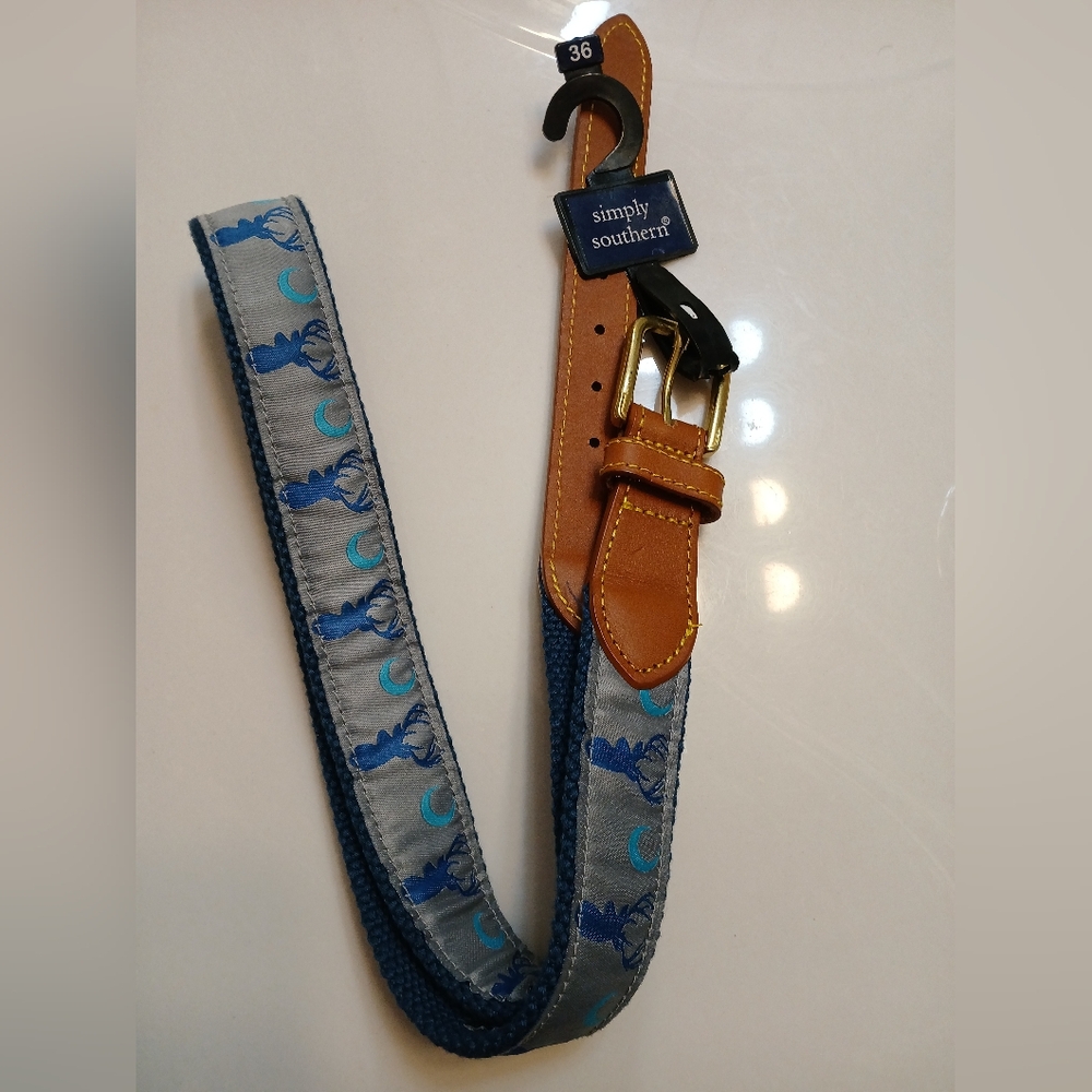 Simply Southern Blue and Brown Belt-36